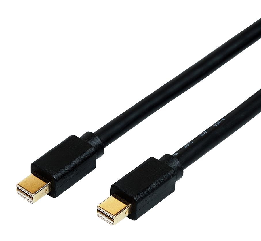 11.04.5818 CABLE, MINI DP PLUG-PLUG, BLACK, 2M ROLINE