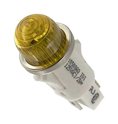 1050QA3 NEON INDICATOR, AMBER, 12.7MM, QC VCC (VISUAL COMMUNICATIONS COMPANY)