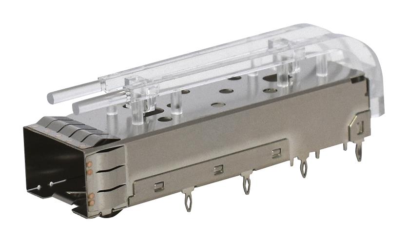 SS-79100-003 SFP CAGE W/ EMI & LIGTHPIPE, 1X1 STEWART CONNECTOR