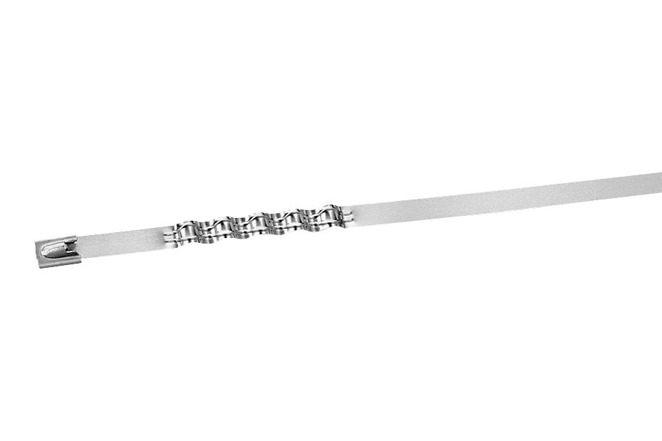 MLT6WH-LP CABLE TIE, 20.5MM, SS, 450LB, SILVER PANDUIT