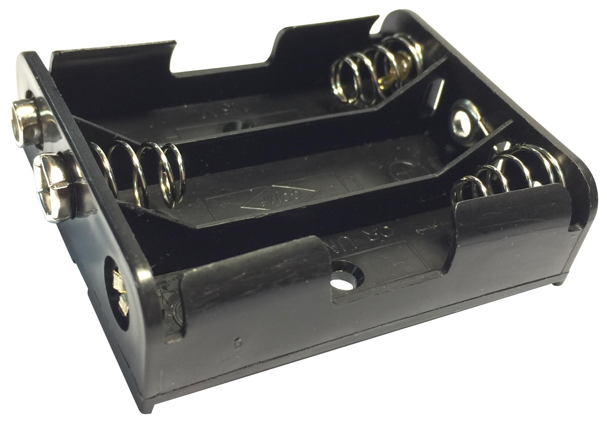 PE000020 BATTERY HOLDER, AA SIZE, SNAP ON PRO ELEC