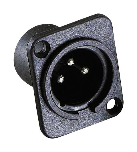PS000212 CONNECTOR, XLR, PLUG, 3POS, CHASSIS MULTICOMP PRO