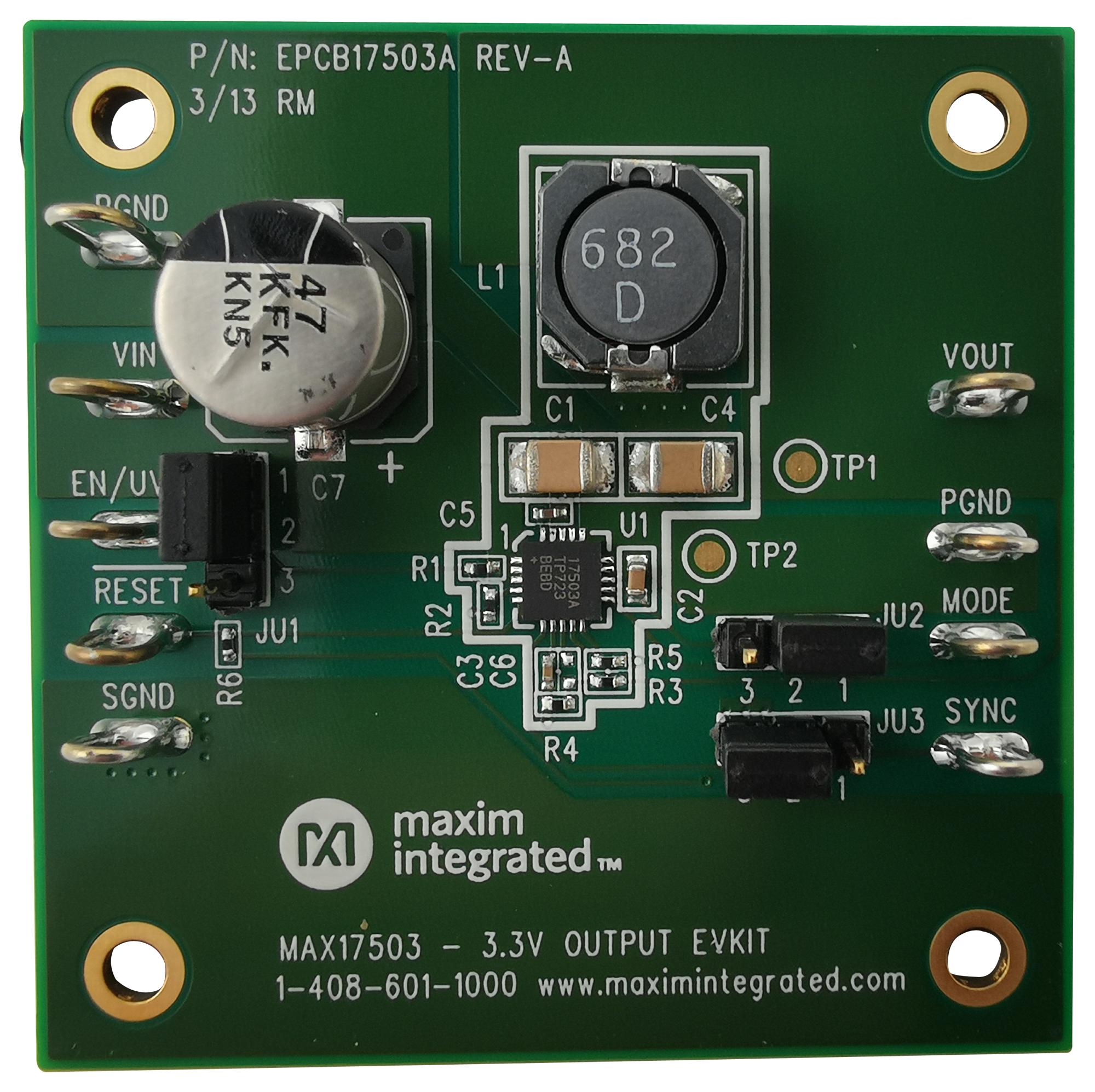 MAX17503EVKITA# EVAL KIT, SYNC BUCK DC-DC CONVERTER MAXIM INTEGRATED / ANALOG DEVICES