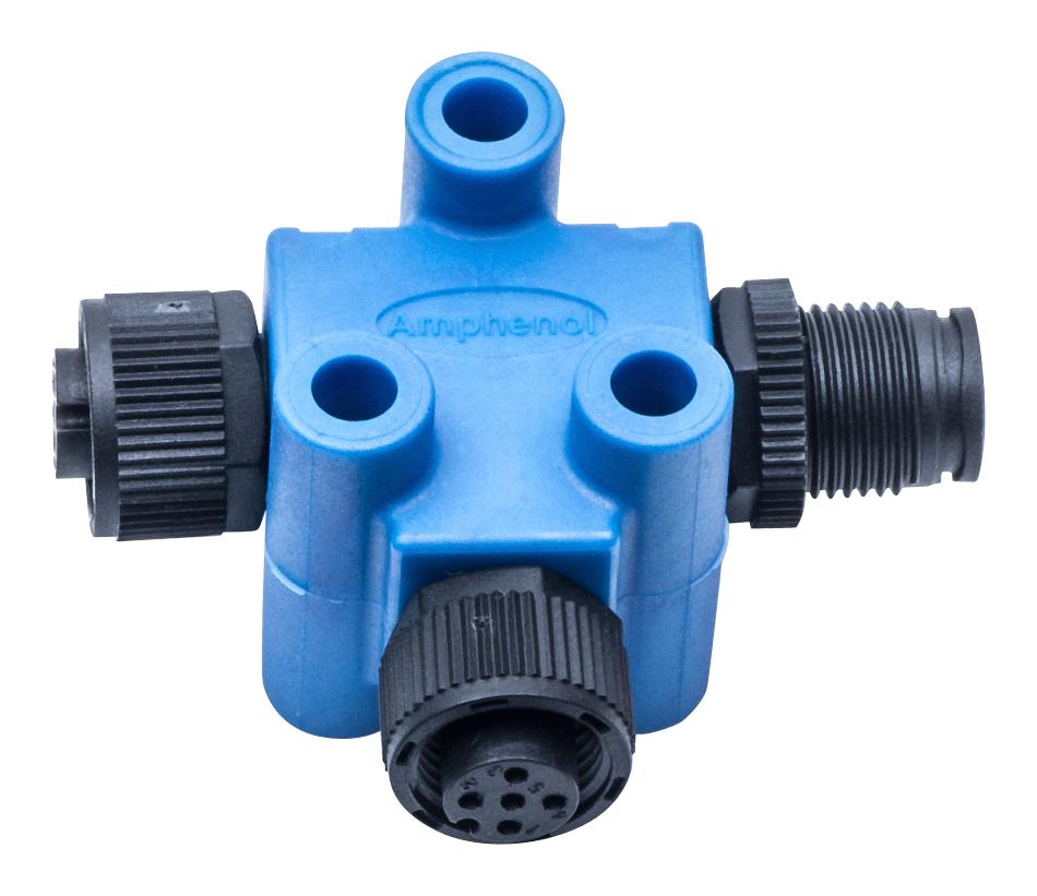 HPC-050505-FMF-TS001 T ADAPTER, RCPT-PLUG-RCPT, 5POS, PLASTIC AMPHENOL LTW