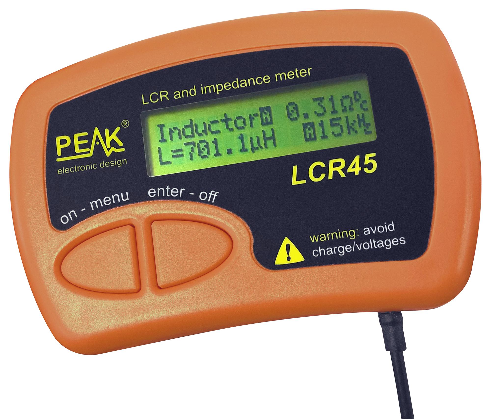 LCR45 IMPEDANCE METER, HH, 10H, 10000UF, 2MOHM PEAK ELECTRONIC DESIGN