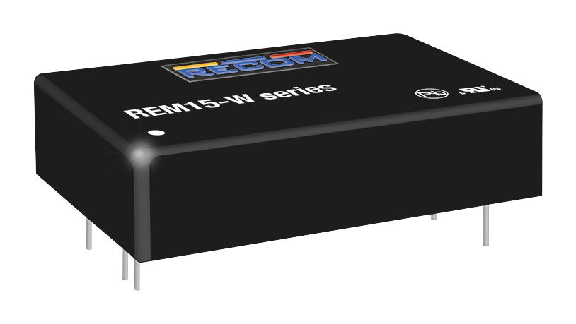REM15-2412SW DC-DC CONVERTER, 12V, 1.25A RECOM POWER