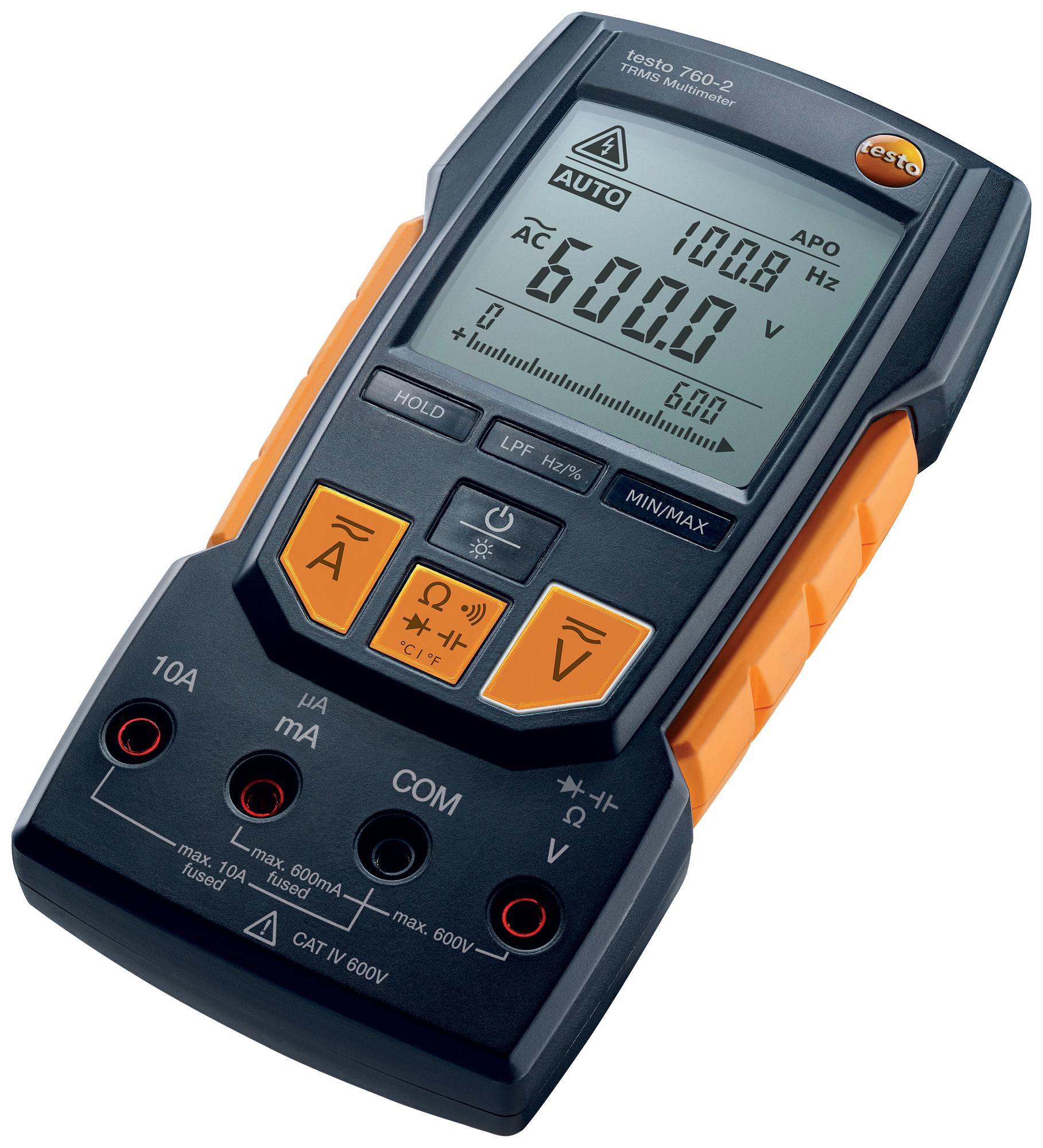 0590 7602 DIGITAL MULTIMETER, 10A, 600V, 6000COUNT TESTO