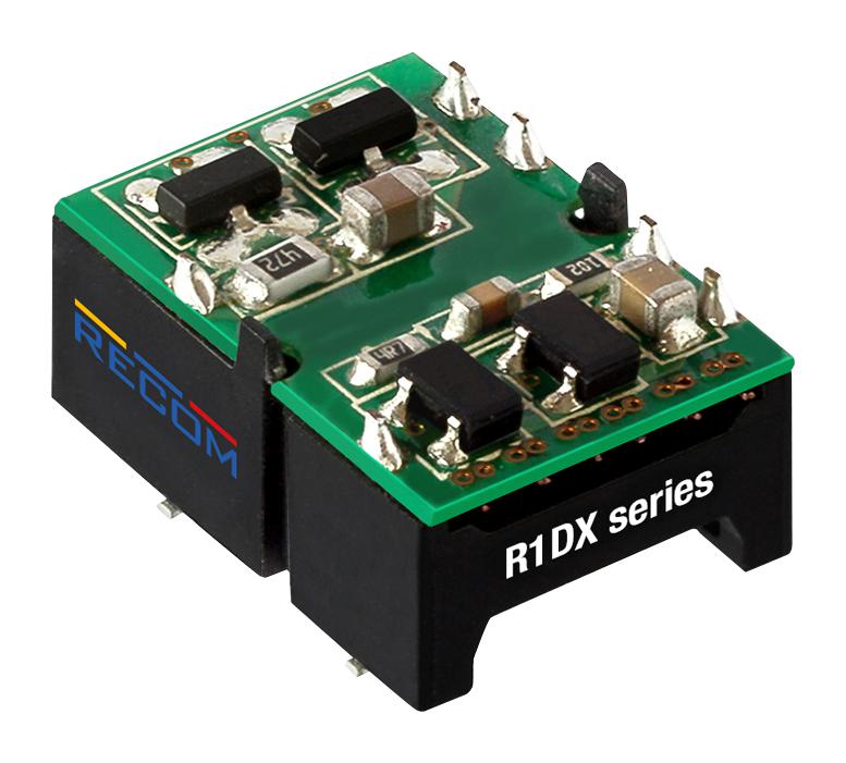 R1DX-0515-R DC-DC CONVERTER, 2 O/P, 1W RECOM POWER