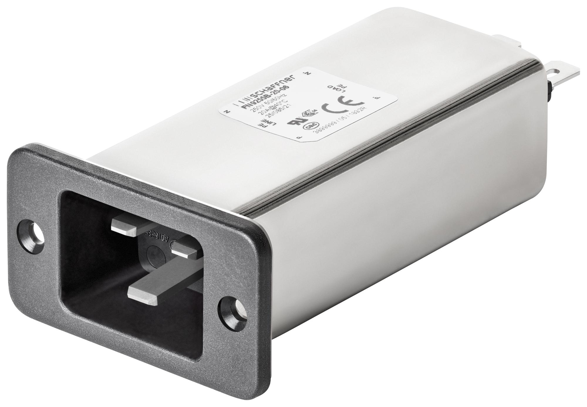 FN9255-20-06 POWER LINE FILTER, 300UH, 20A SCHAFFNER