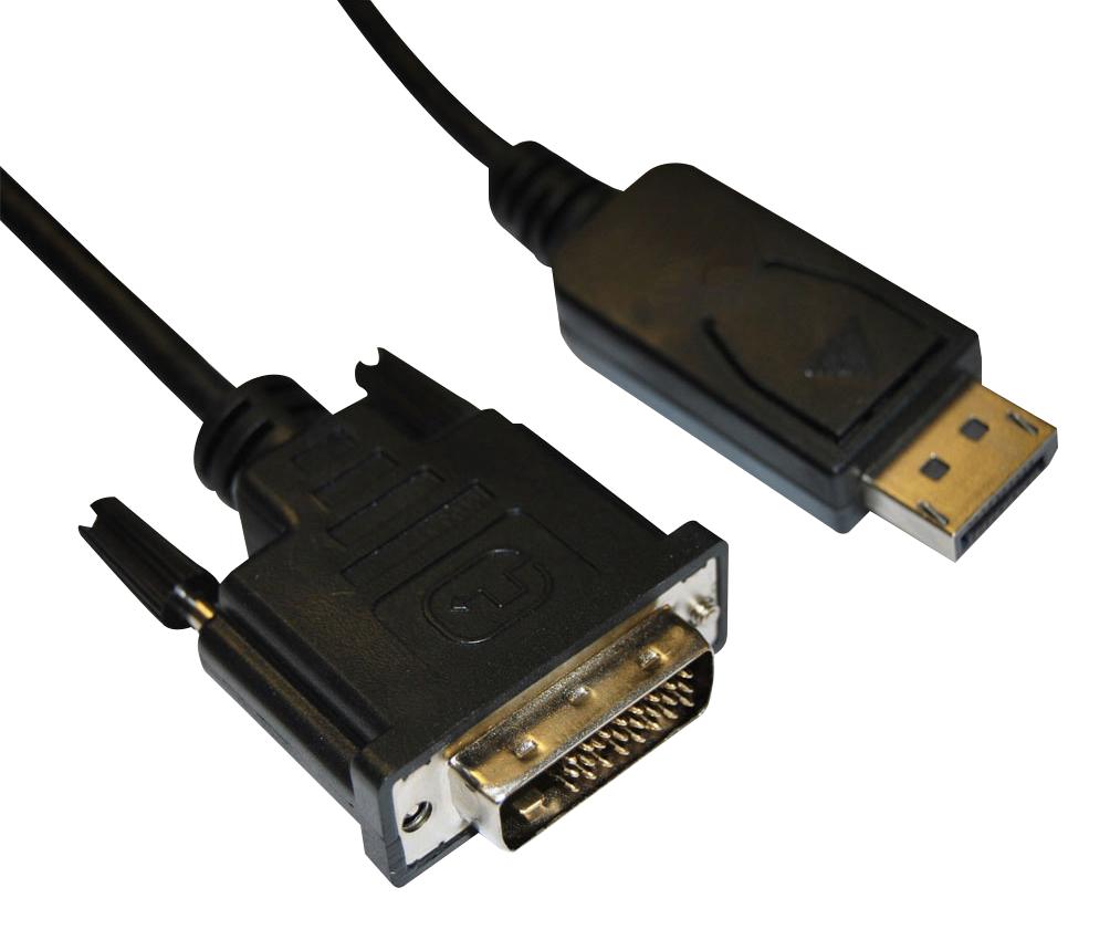 2417-2 CABLE, DISPLAYPORT/DVI-D PLUG, 2M VIDEK