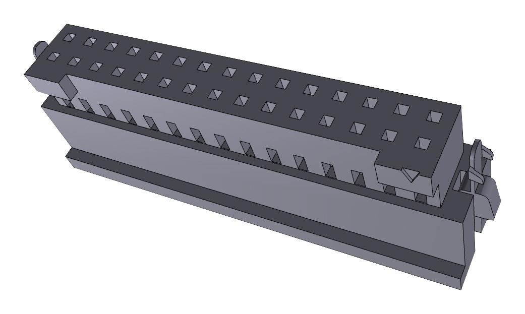 ISD2-15-D-M RCPT HOUSING, 30POS, LCP, 2MM SAMTEC