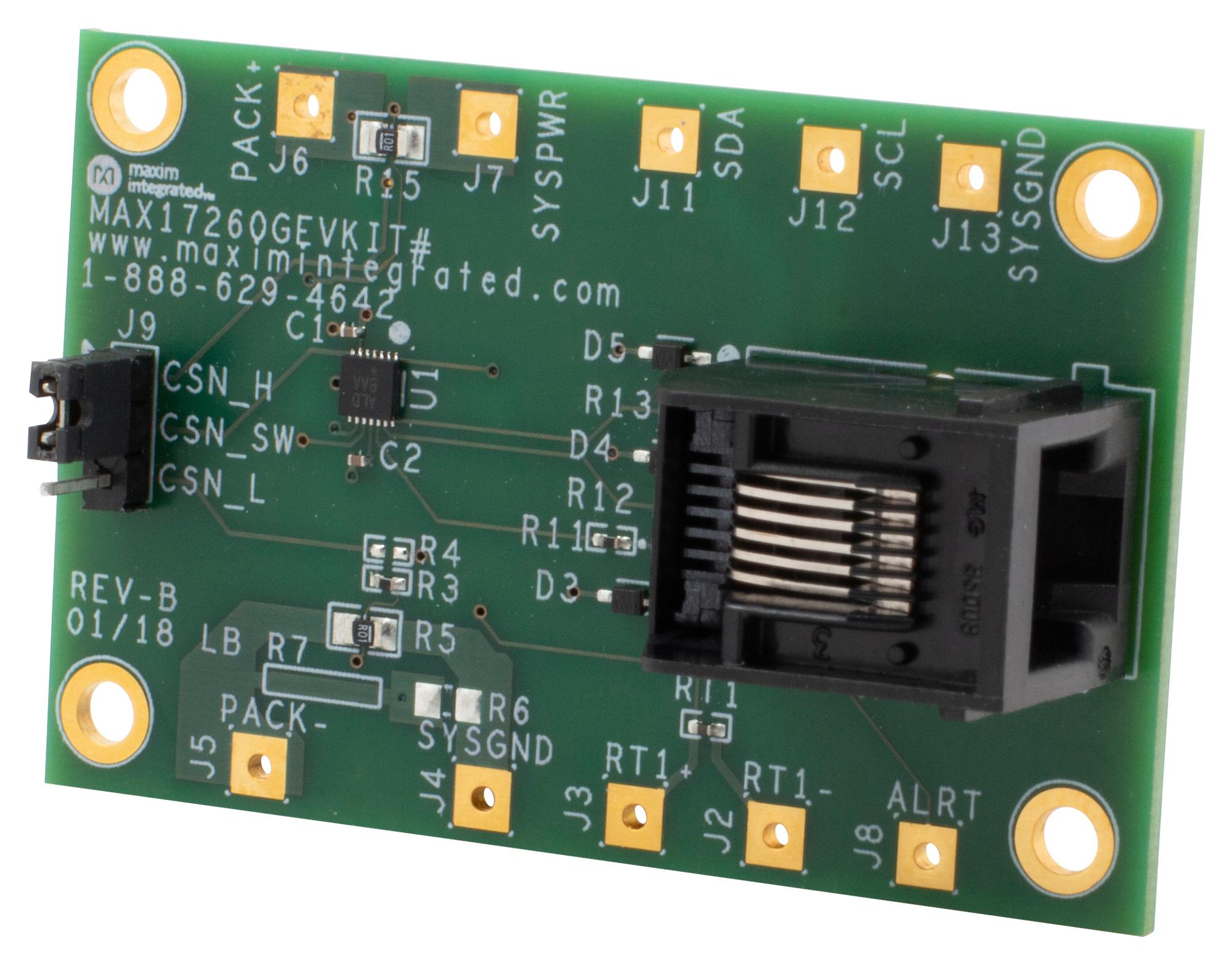 MAX17260GEVKIT# EVAL BOARD, FUEL GAUGE MAXIM INTEGRATED / ANALOG DEVICES