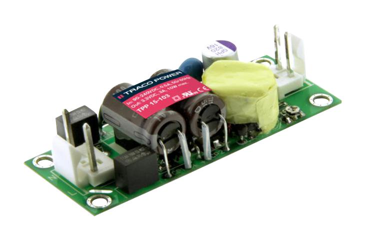 TPP 15-115A-J POWER SUPPLY, AC-DC, 15V, 1A TRACO POWER