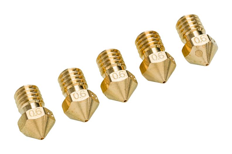 9526 0.6MM NOZZLE PACK, 3D PRINTER, 5PC/PACK ULTIMAKER