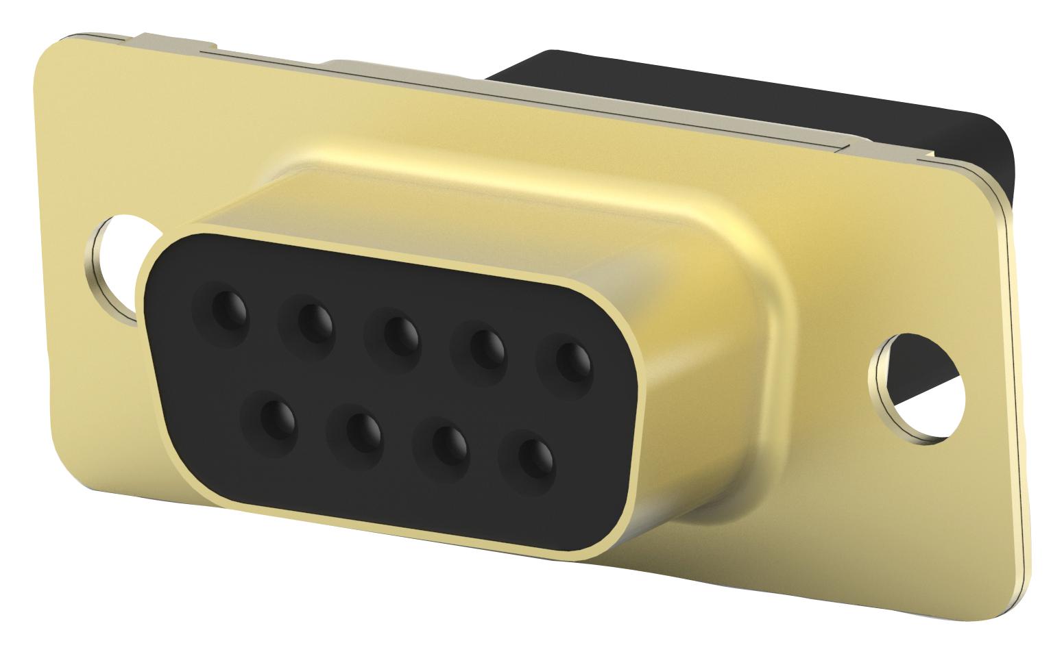 205203-8 D-SUB HOUSING, RCPT, 9POS, STEEL AMP - TE CONNECTIVITY