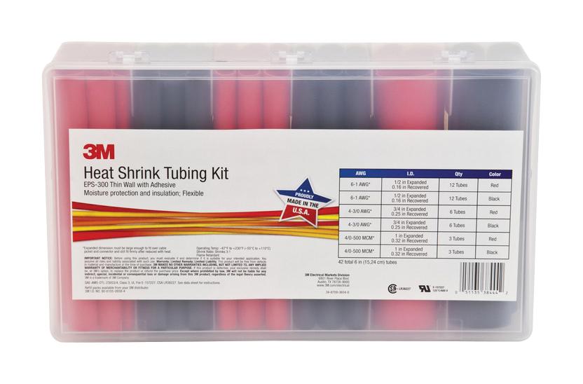 EPS-300 HEAT SHRINK TUBING KIT, 42PC 3M