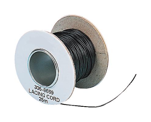 81400000 LACING CORD, 0.9MM, 25M, BLACK PRO POWER