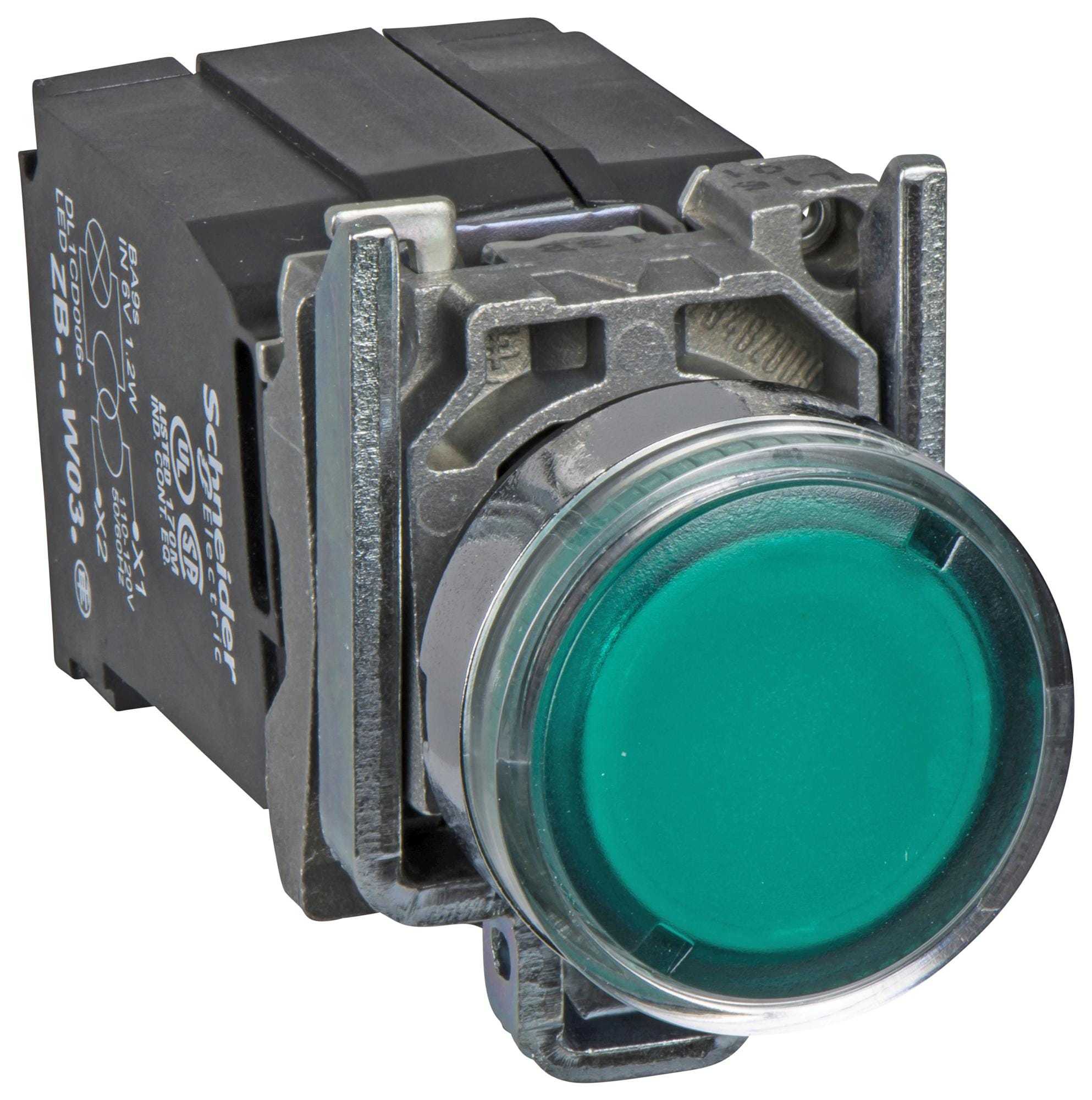 XB4BW3345 PB SW, ILLUM, SPST-NO/NC, GRN, 6A/120VAC SCHNEIDER ELECTRIC