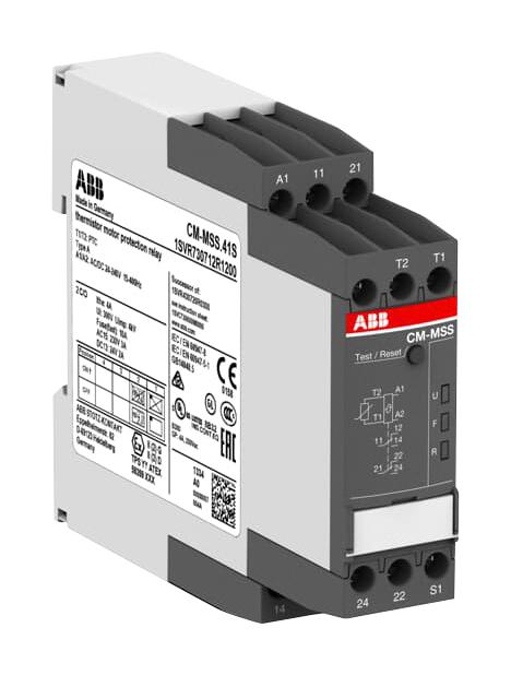 1SVR730712R1200 MOTOR PROTECT RELAY, DPDT, 24-240VAC/DC ABB