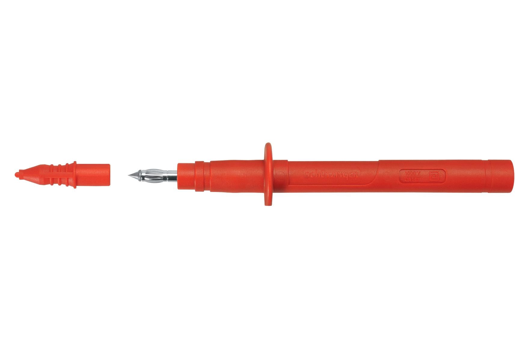 SPS 2124 NI / RT TEST PROBE TIP, TEST LEAD, RED SCHUTZINGER