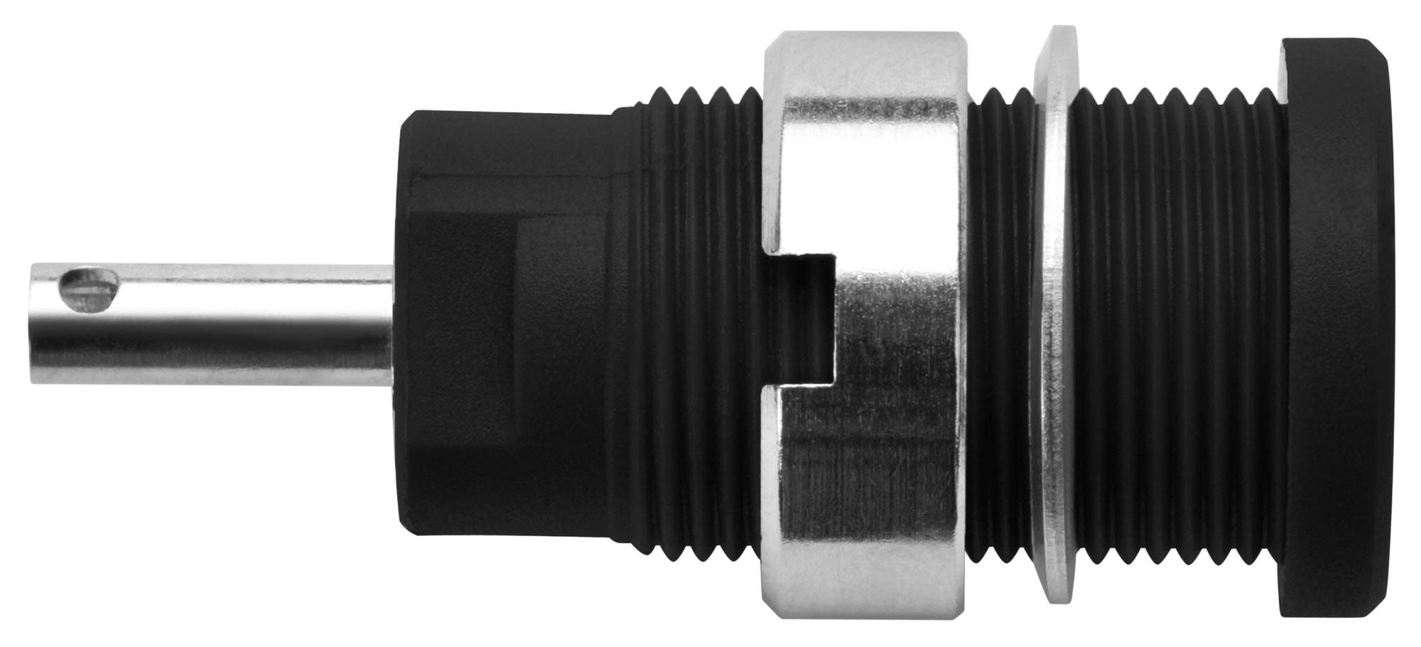 SEB 6525 NI / SW CONN, BANANA, JACK, 10A, BLACK SCHUTZINGER