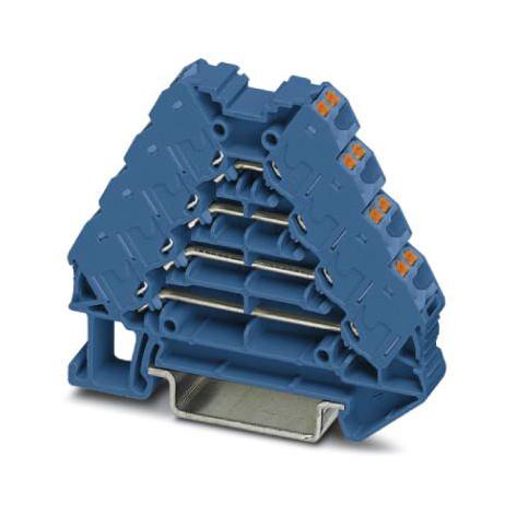 PTRV 4 BU/BU MARSHALLING TERMINAL, 16WAY, 14AWG, BLU PHOENIX CONTACT