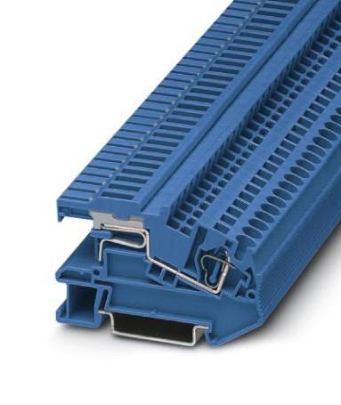 STN 4 DINRAIL TERMINAL BLOCK, 2WAY, 10AWG, BLU PHOENIX CONTACT