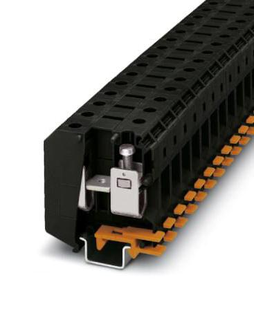 UKH  50 BK DINRAIL TERMINAL BLOCK, 2WAY, 0AWG, BLK PHOENIX CONTACT