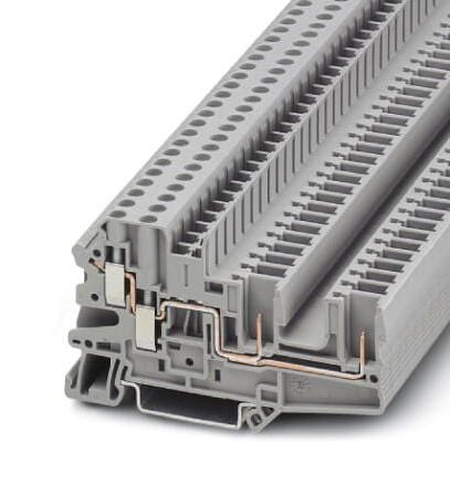 UT 4-QUATTRO/ 2P DIN RAIL TB, FEED-THRU, 4WAY, 10AWG PHOENIX CONTACT