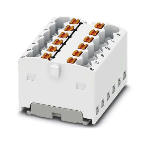 PTFIX 12X1,5-G WH TB, DISTRIBUTION BLOCK, 12P, 14AWG, WHT PHOENIX CONTACT