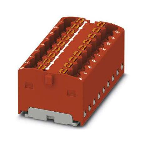 PTFIX 18X1,5-G RD TB, DISTRIBUTION BLOCK, 18P, 14AWG, RED PHOENIX CONTACT