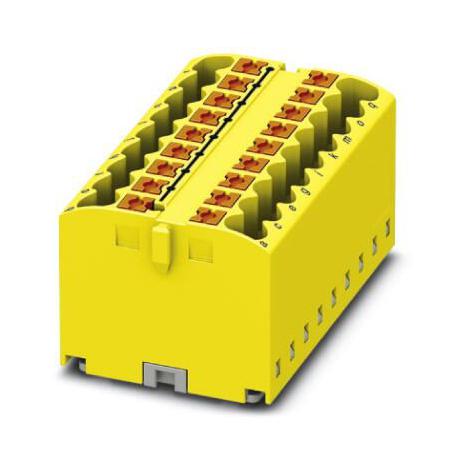 PTFIX 18X2,5-G YE TB, DISTRIBUTION BLOCK, 18P, 12AWG, YEL PHOENIX CONTACT