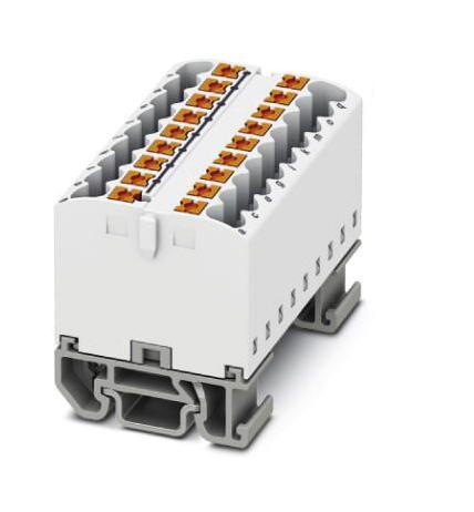 PTFIX 18X2,5-NS15A WH TB, DISTRIBUTION BLOCK, 18P, 12AWG, WHT PHOENIX CONTACT