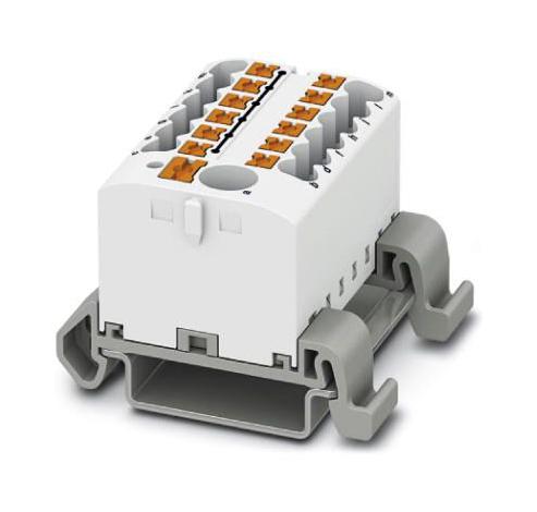 PTFIX 6/12X2,5-NS35A WH TB, POWER DISTRIBUTION, 13P, 12AWG, WHT PHOENIX CONTACT