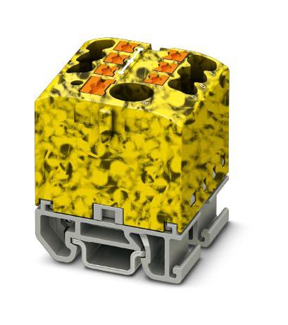 PTFIX 6/6X2,5-NS15A-FE TB, POWER DISTRIBUTION, 7P, 12AWG, B/Y PHOENIX CONTACT