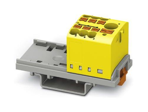 PTFIX 6/6X2,5-NS35 YE TB, POWER DISTRIBUTION, 7P, 12AWG, YEL PHOENIX CONTACT