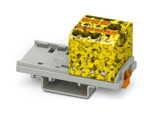 PTFIX 6/6X2,5-NS35-FE TB, POWER DISTRIBUTION, 7P, 12AWG, B/Y PHOENIX CONTACT