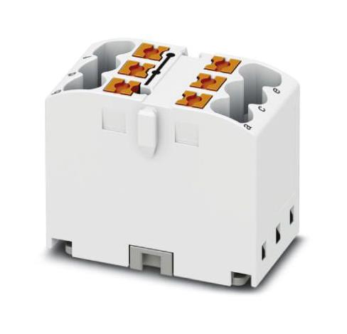 PTFIX 6X2,5-G WH TB, POWER DISTRIBUTION, 6P, 12AWG, WHT PHOENIX CONTACT