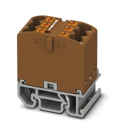 PTFIX 6X2,5-NS15A BN TB, POWER DISTRIBUTION, 6P, 12AWG, BRN PHOENIX CONTACT