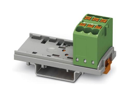 PTFIX 6X2,5-NS35 GN TB, POWER DISTRIBUTION, 6P, 12AWG, GRN PHOENIX CONTACT