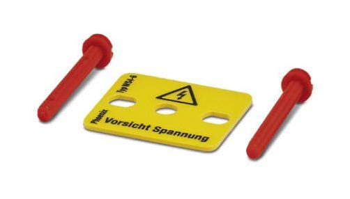 WS 4- 6 WARNING PLATE, ATT DANGER, 6MM, YEL, TB PHOENIX CONTACT