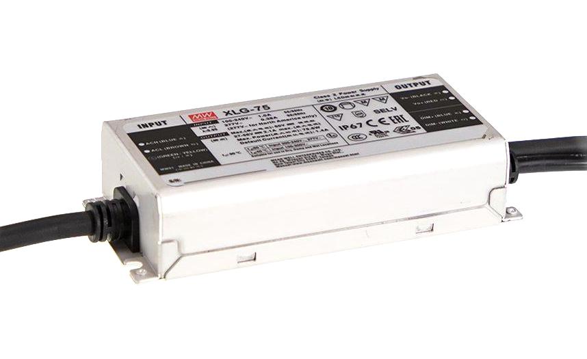 XLG-75-H-A LED DRIVER, CONSTANT CURRENT/VOLT, 75W MEAN WELL