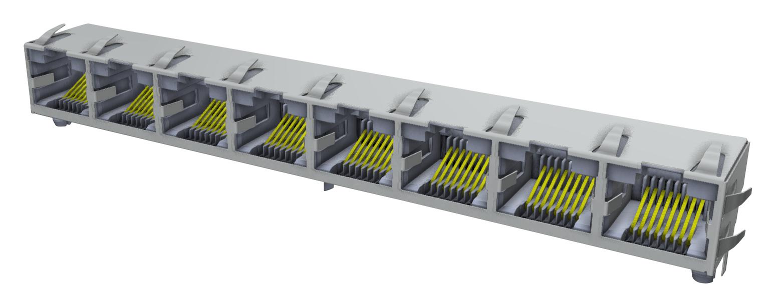 RJE398881400 RJ45 CONNECTOR, JACK, 8P8C, 8PORT, TH AMPHENOL ICC