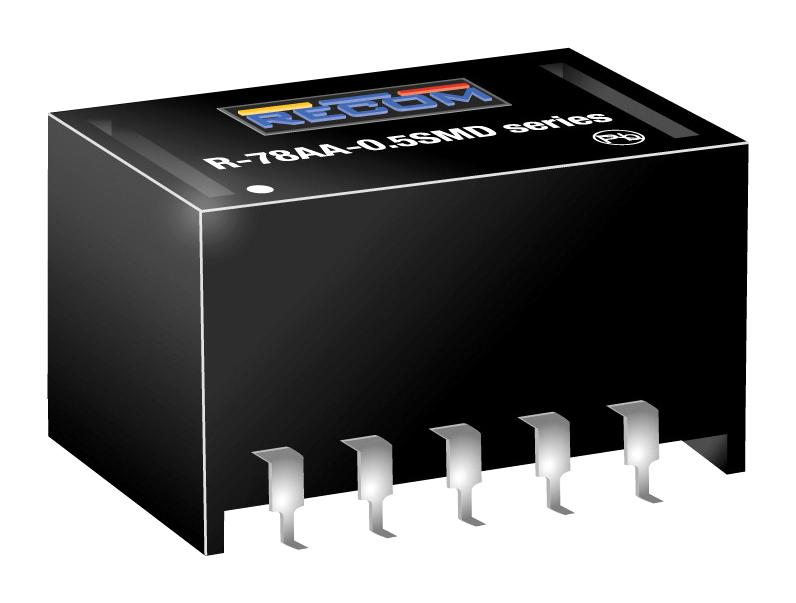 R-78AA3.3-0.5SMD-R DC-DC CONVERTER, 3.3V, 0.5A RECOM POWER