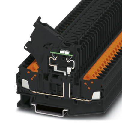 QTC 2,5-HESI (5X20) FUSE MODULAR TB, 2WAY, 14AWG, BLACK PHOENIX CONTACT