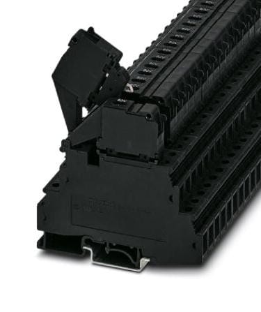 UKK 5-HESILED 60 (5X20) FUSE MODULAR TB, 4WAY, 12AWG, BLACK PHOENIX CONTACT