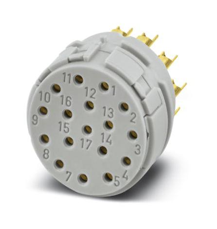 RC-17S2N120000 SENSOR INSERT, SOCKET, 17POS, SOLDER PHOENIX CONTACT