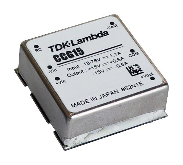 CCG-15-48-15D DC-DC CONVERTER, 2 O/P, 15V, 0.5A TDK-LAMBDA