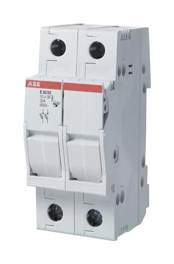 E92/32S DIN RAIL FUSE HOLDER, 2P, 32A, 600V ABB