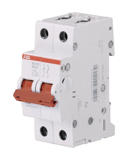 SD202/16 LOAD BREAK SWITCH, 2 POLE, 16A, 440V ABB